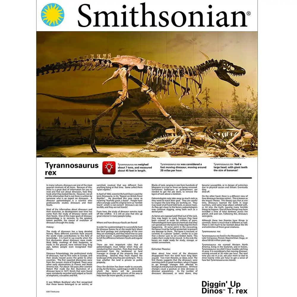Smithsonian Diggin' Up Dino T-Rex Educational Science Toy Kit Kids/Children 8y+
