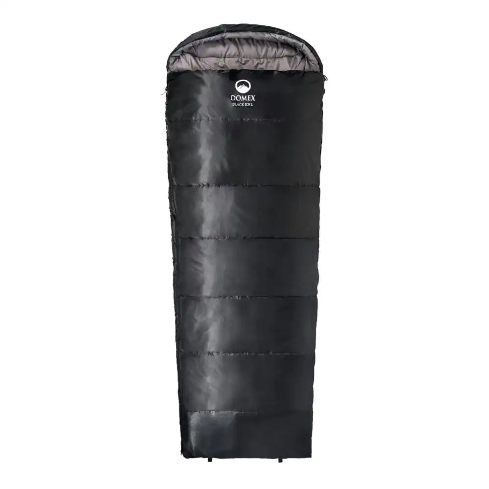 Domex Black Ice XL -8C Right Side Zipper Synthetic Filling Sleeping Bag Black