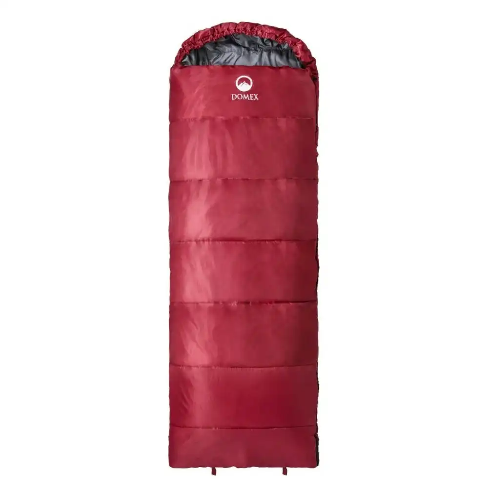 Domex Bushmate L -5C Right Side Zipper Synthetic Sleeping Bag Burgundy Red