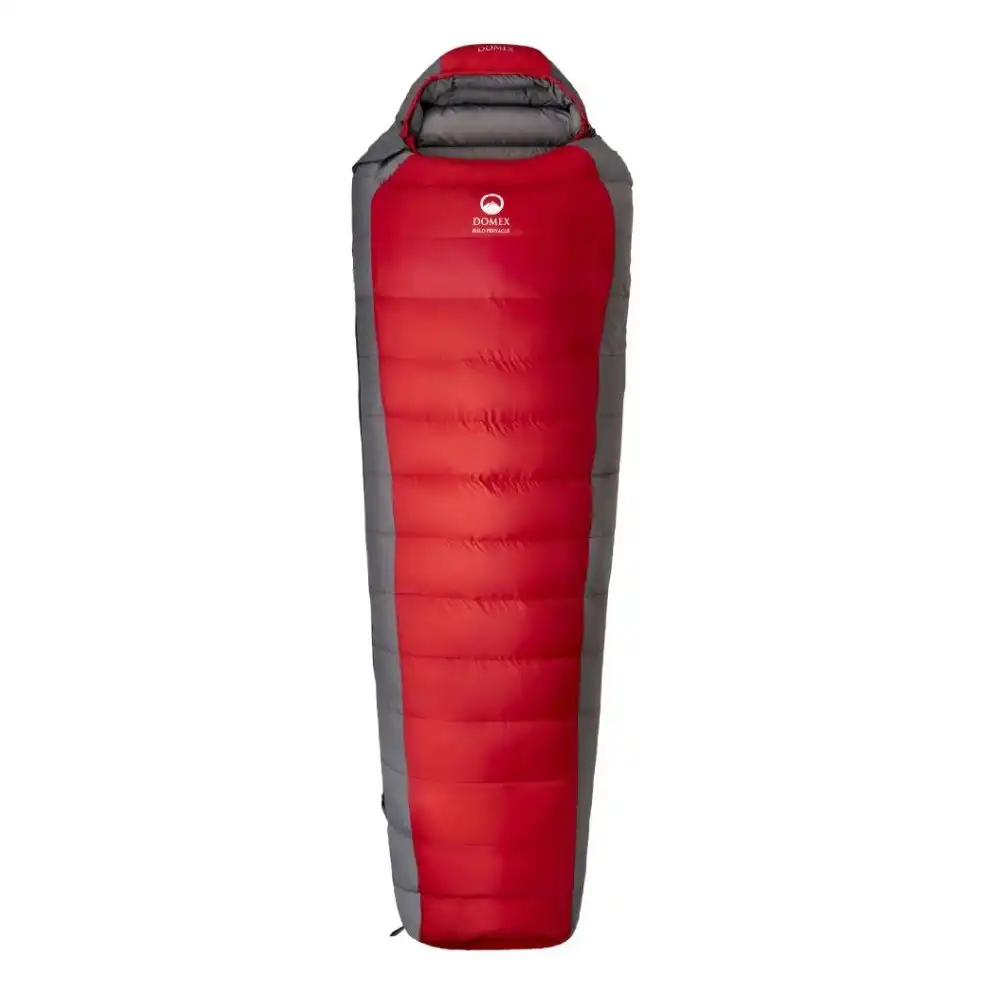 Domex Halo Pinnacle XT -17C Down Fill Cold Condition Sleeping Bag Red/Charcoal