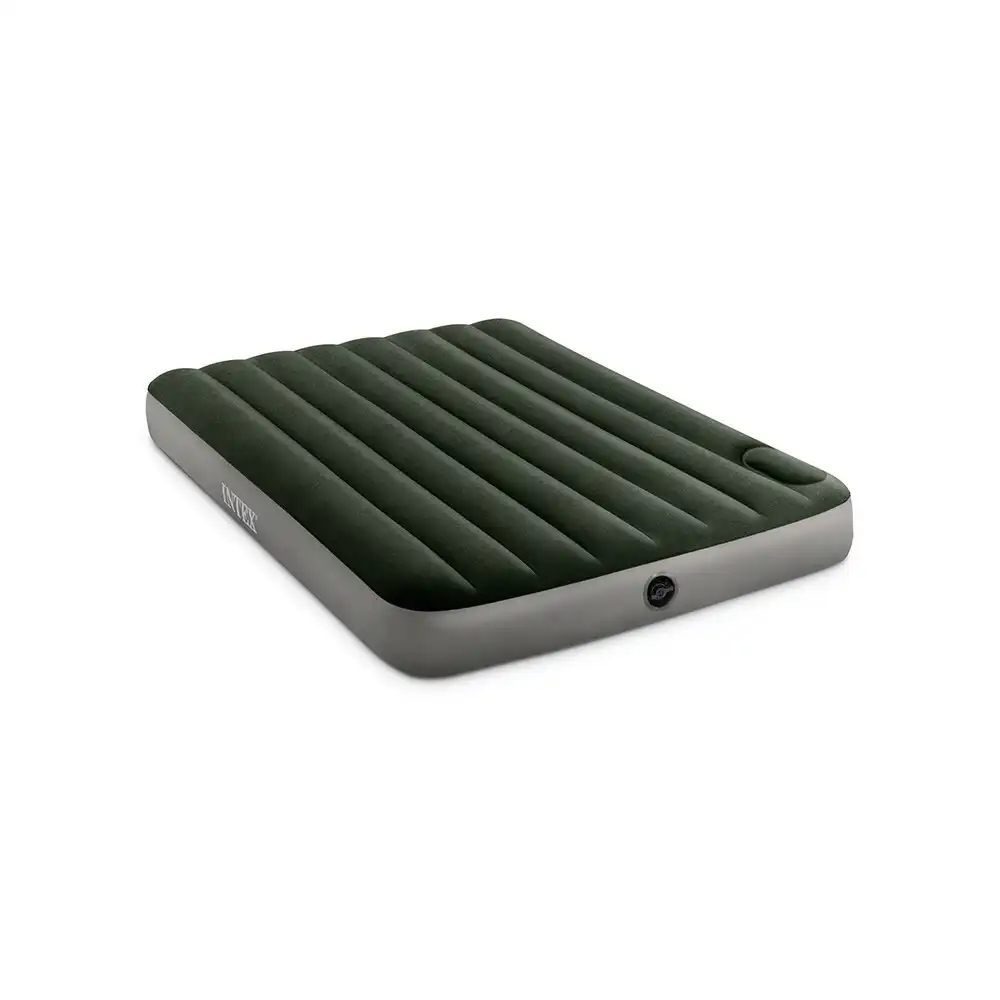 Intex Full Dura-Beam Comfort Downy Inflatable Camping Airbed With Foot Bip