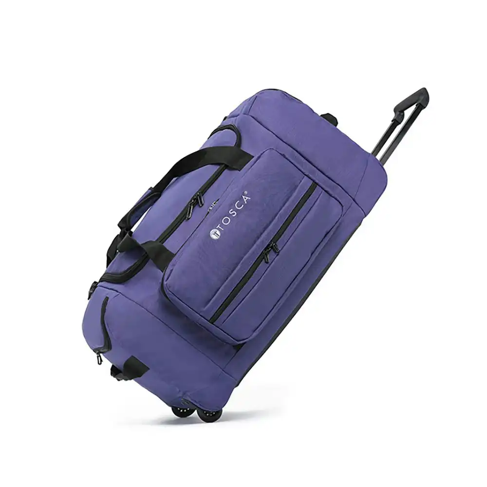 Tosca Medium Wheeled Duffle/Weekender Multi Purpose Tote Bag 75cm - Purple