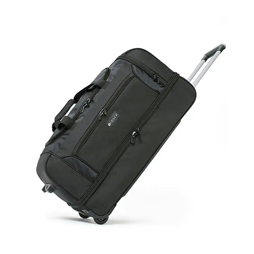 Tosca Trek Camping Wheeled Duffle/Weekender Multi Purpose Tote Bag 72cm - Black