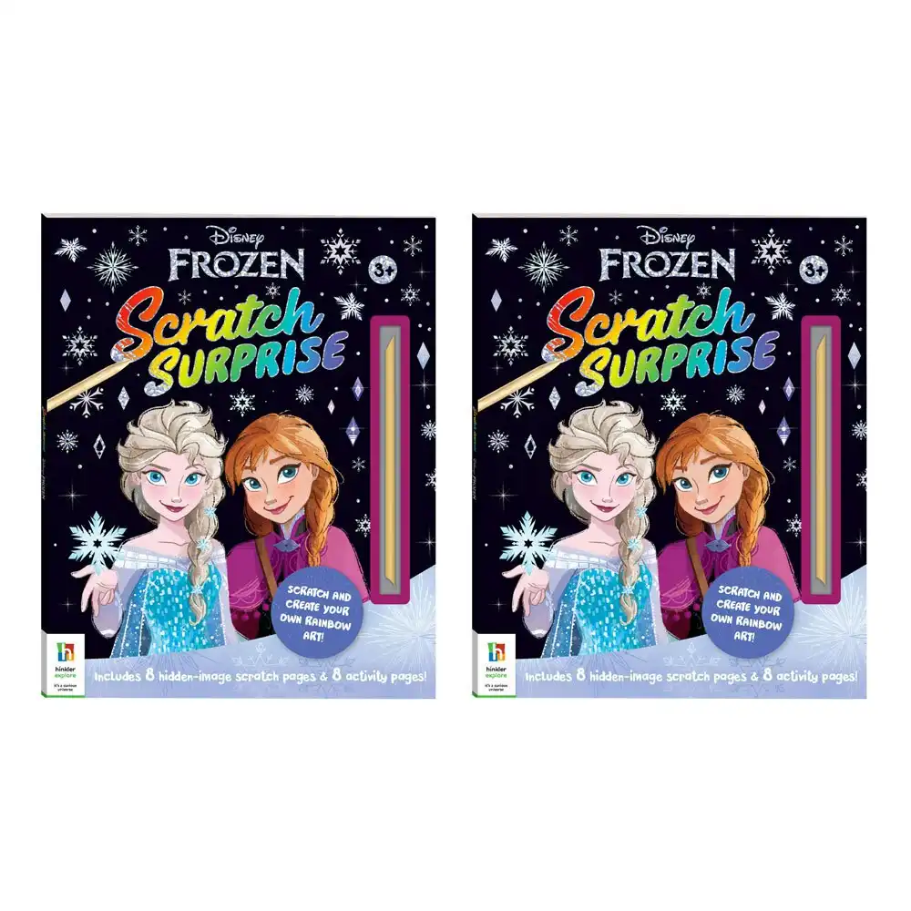 2x Kaleidoscope Scratch Surprise Frozen Art Activity Childrens/Kids Book 3+