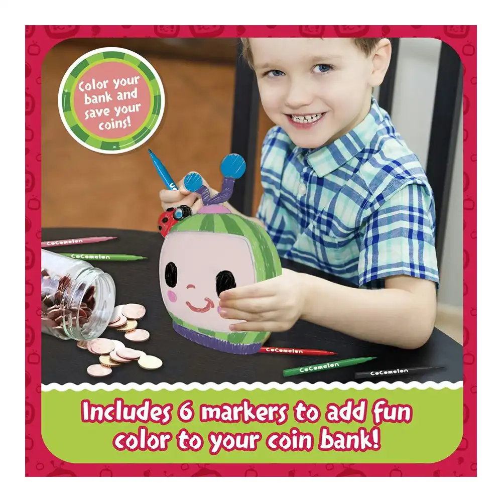Creative Kids Cocomelon Paint Your Own Coin Bank Set Fun Play Activity Toy 3y+