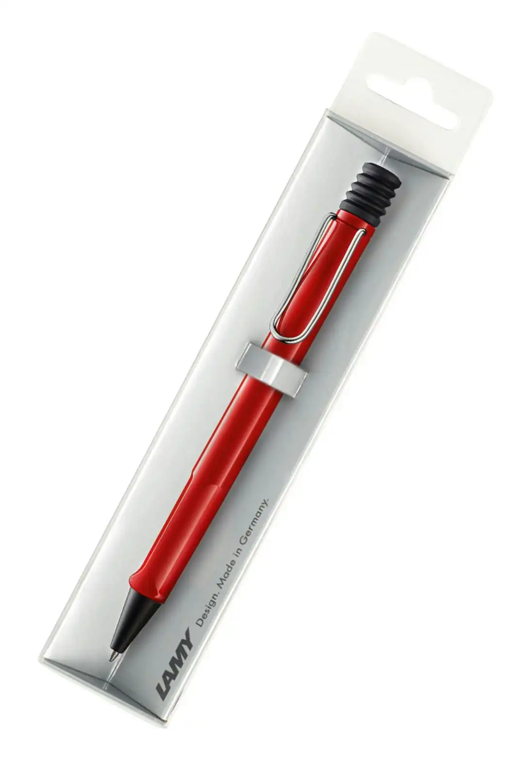 Lamy Safari Hangsell ABS plastic Metal Clip Spring-Action Ballpoint Pen Red
