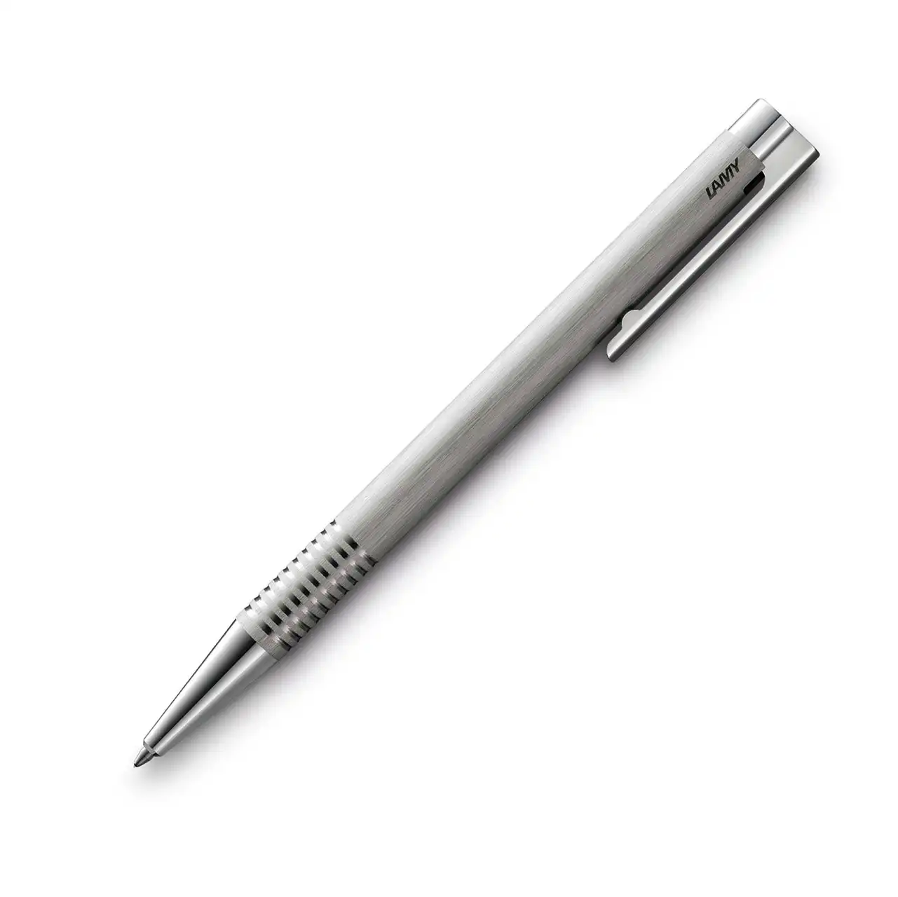 Lamy Logo Steel Nib Brushed Stainless Steel Click & Push-Butoon Ballpoint Pen