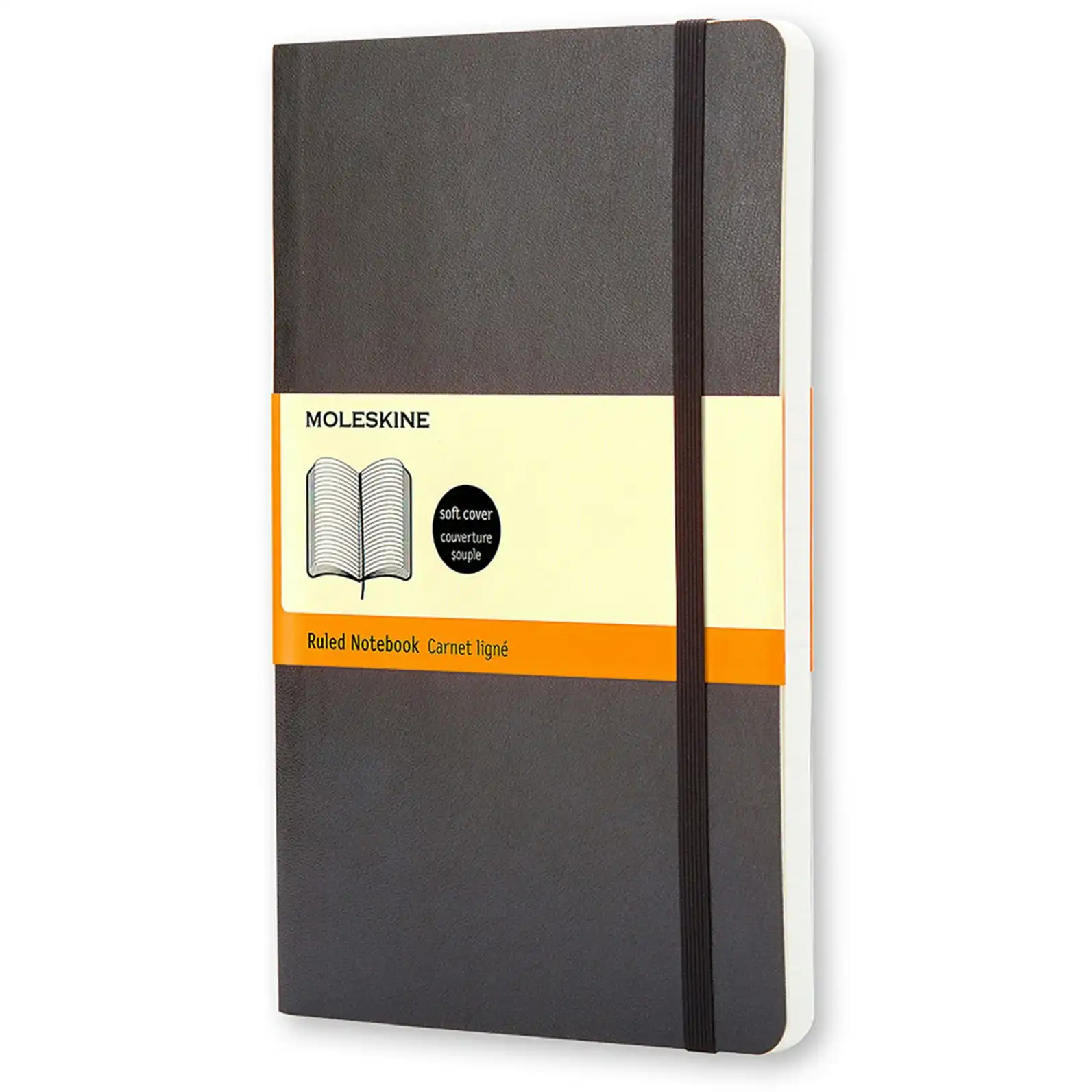 Moleskine Classic Soft Cover Ruled Notebook Office/Student Journal Planner L BLK