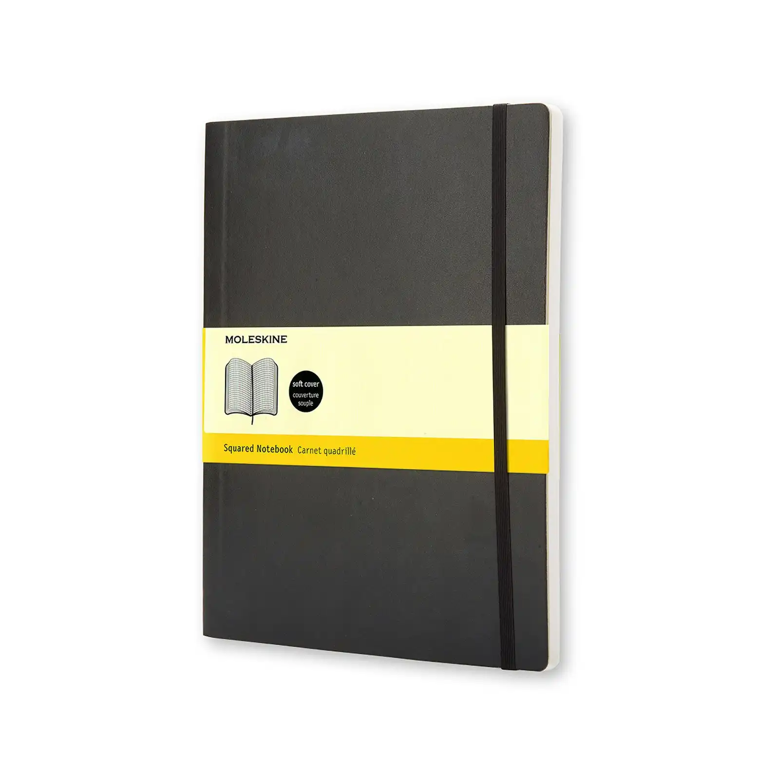 Moleskine Classic Grid Soft Cover Notebook Office/Student Journal Planner XL BLK