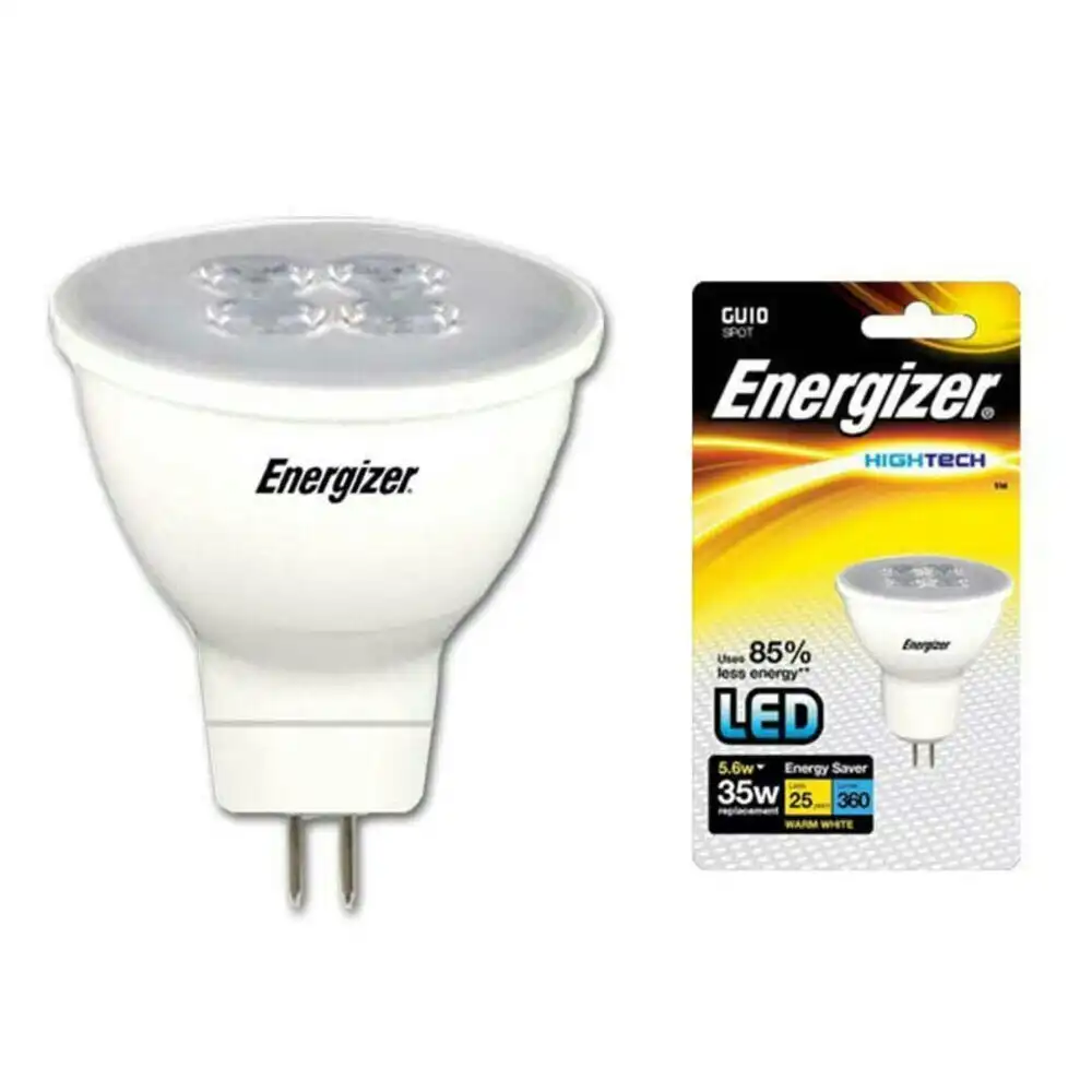 Energizer LED GU5.3/MR16 5.6W 12V Warm White Downlight Spot Light/Lightbulb Bulb