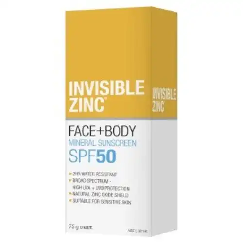 Invizinc Invisible Zinc Face & Body Spf50 75g
