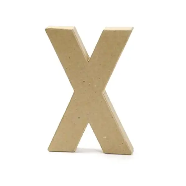 Makr Paper Mache, Small Letter X- 4 inch