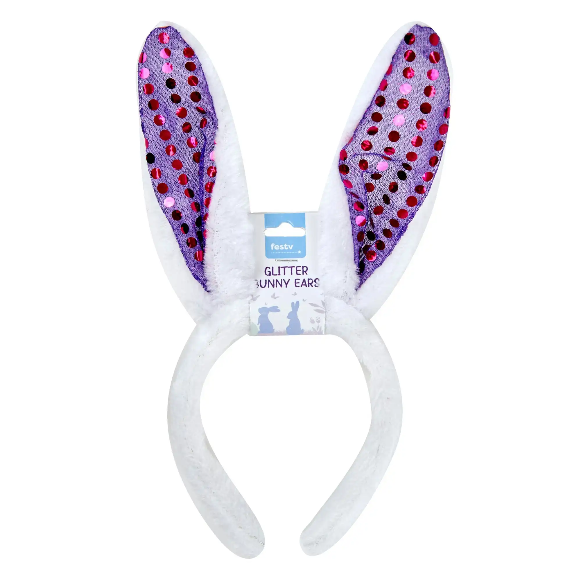 Easter Glitter Bunny Ears, Purple