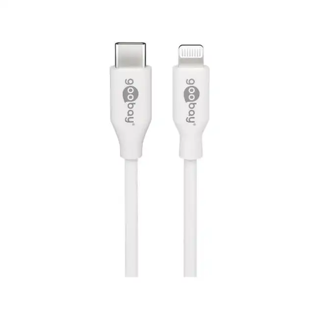 Goobay 1m USB-C to Lightning MFI-Certified Charging & Sync Cable For iPhone WHT