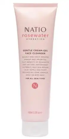 Natio Rosewater Hydration Gentle Cream-Gel Face Cleanser 100ml