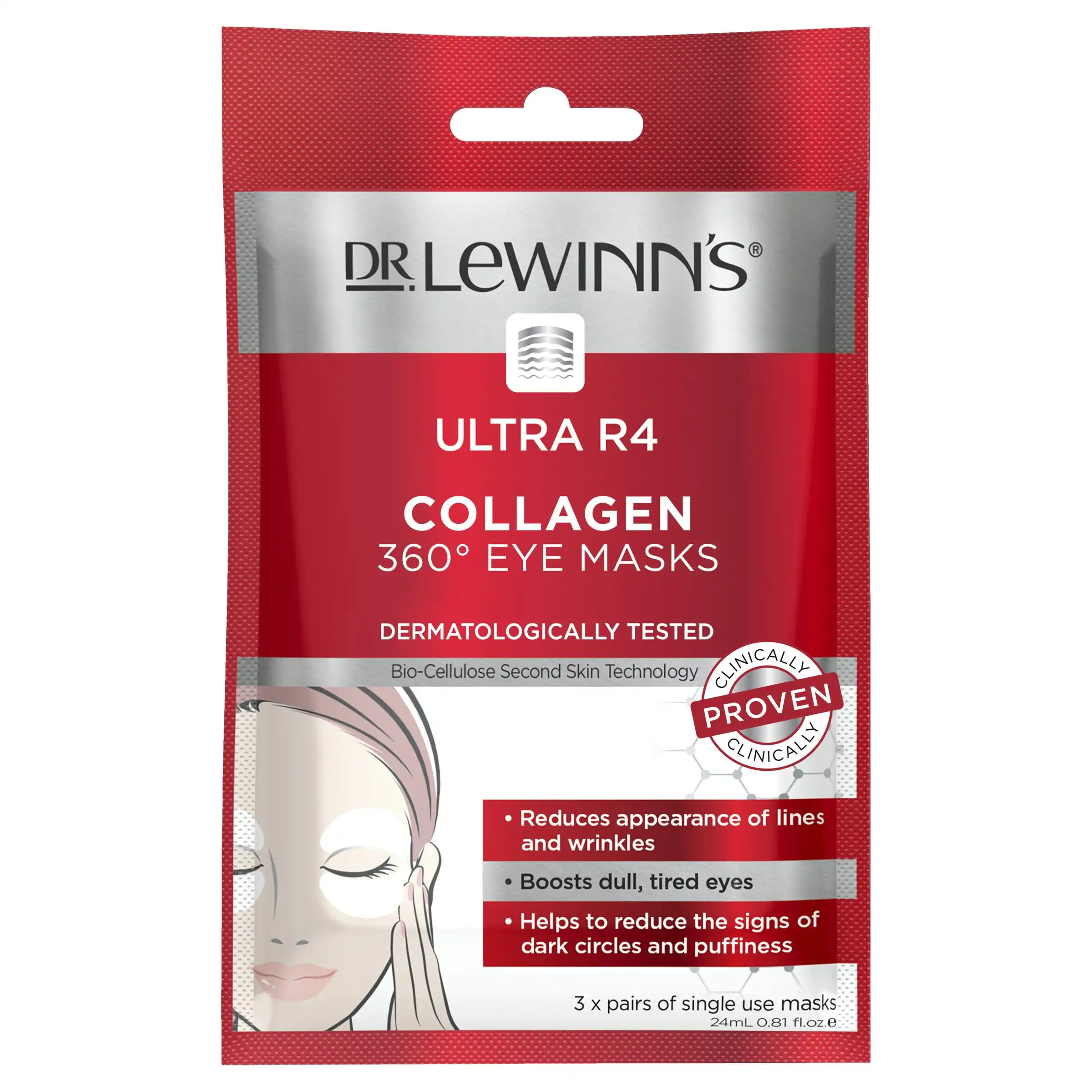Dr LeWinn's Ultra R4 Collagen 360o Eye Masks 3 Pack