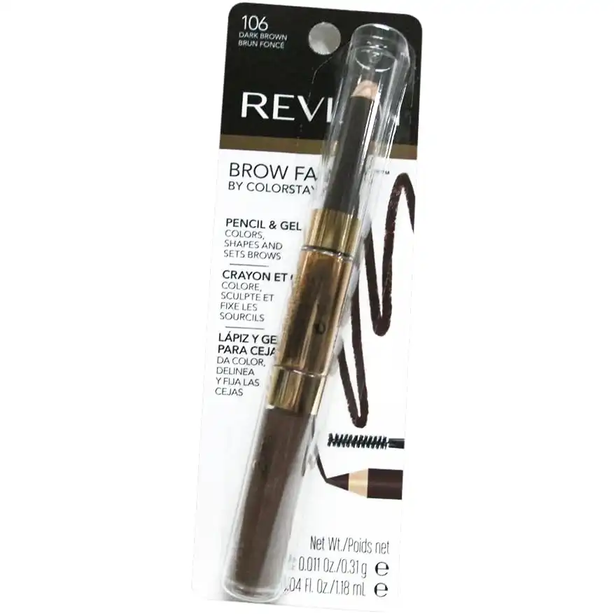 Revlon Brow Fantasy Pencil & Gel 106 Dk Brown