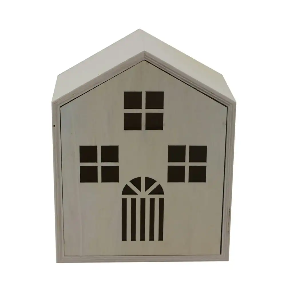 Boyle Craftwood Wooden House Storage Box Kids/Children DIY Craft 16x10x21cm