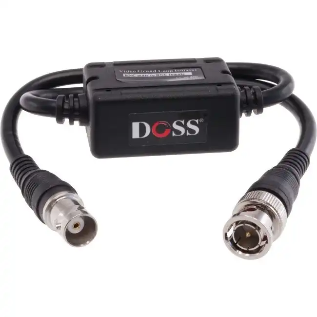 Doss GLI02HD HD Video Ground Loop Isolator BNC Male to Female w/ 20cm Cables BLK