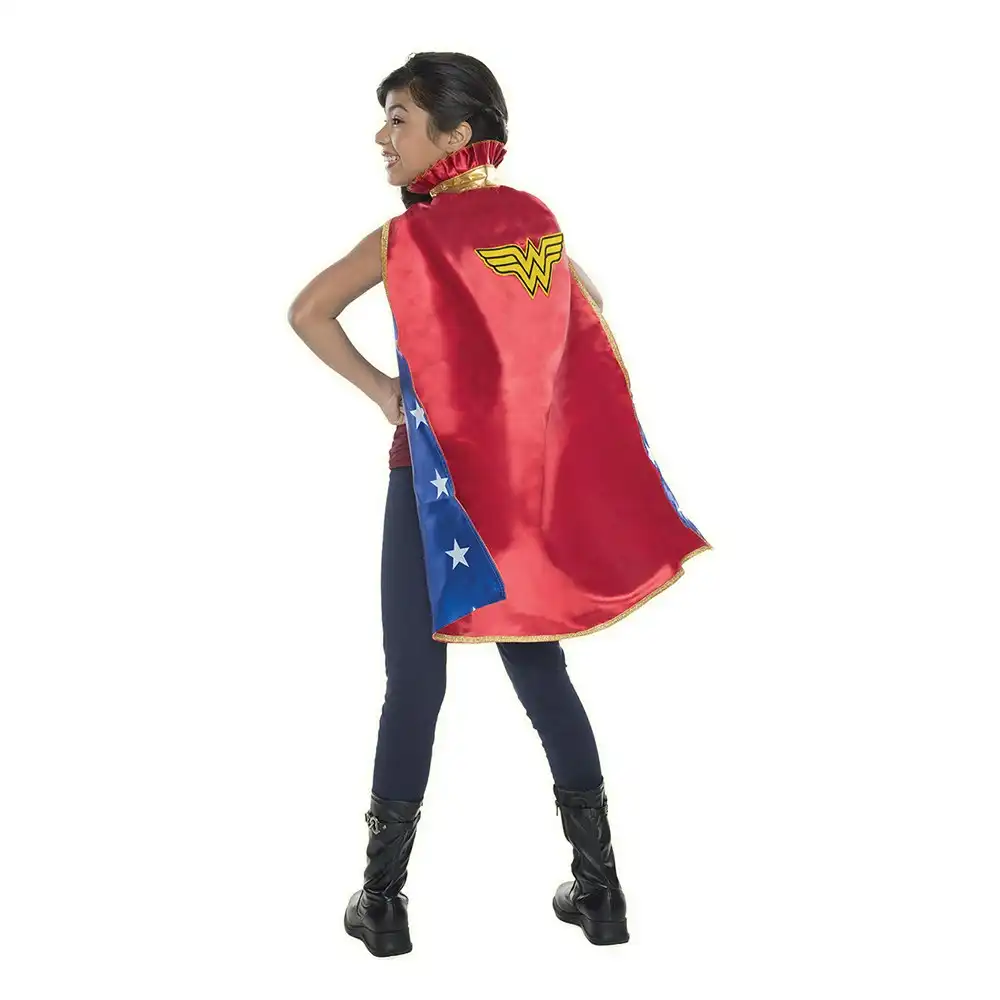DC Comics Wonder Woman Satin Cape Kids/Girls 6+ Halloween Party Costume Red