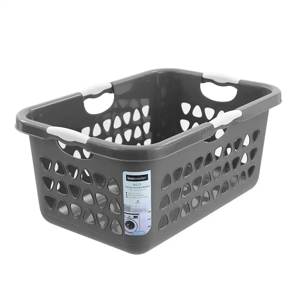 2x Boxsweden Eco Family 70L/66cm Laundry Basket Storage Clothes Hamper Assorted