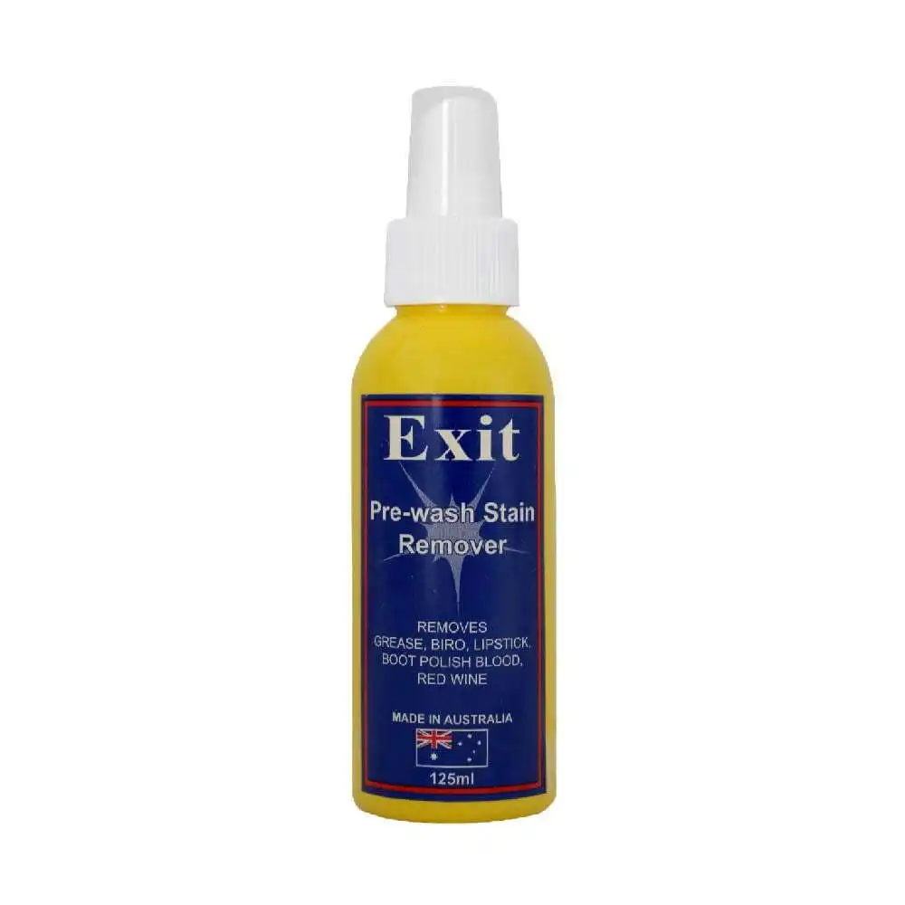 3x Exit Soap 125ml Spray Pre-Wash Stain Remover Grease/Ink Multi-Purpose Cleaner