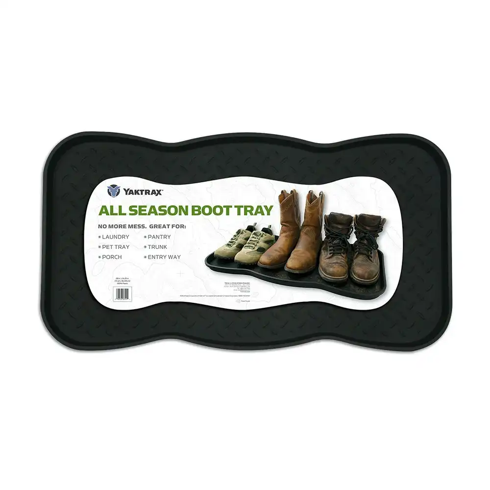 Yaktrax 71cm All Season Boot Tray Waterproof Outdoor/Indoor Entryway Shoe Mat