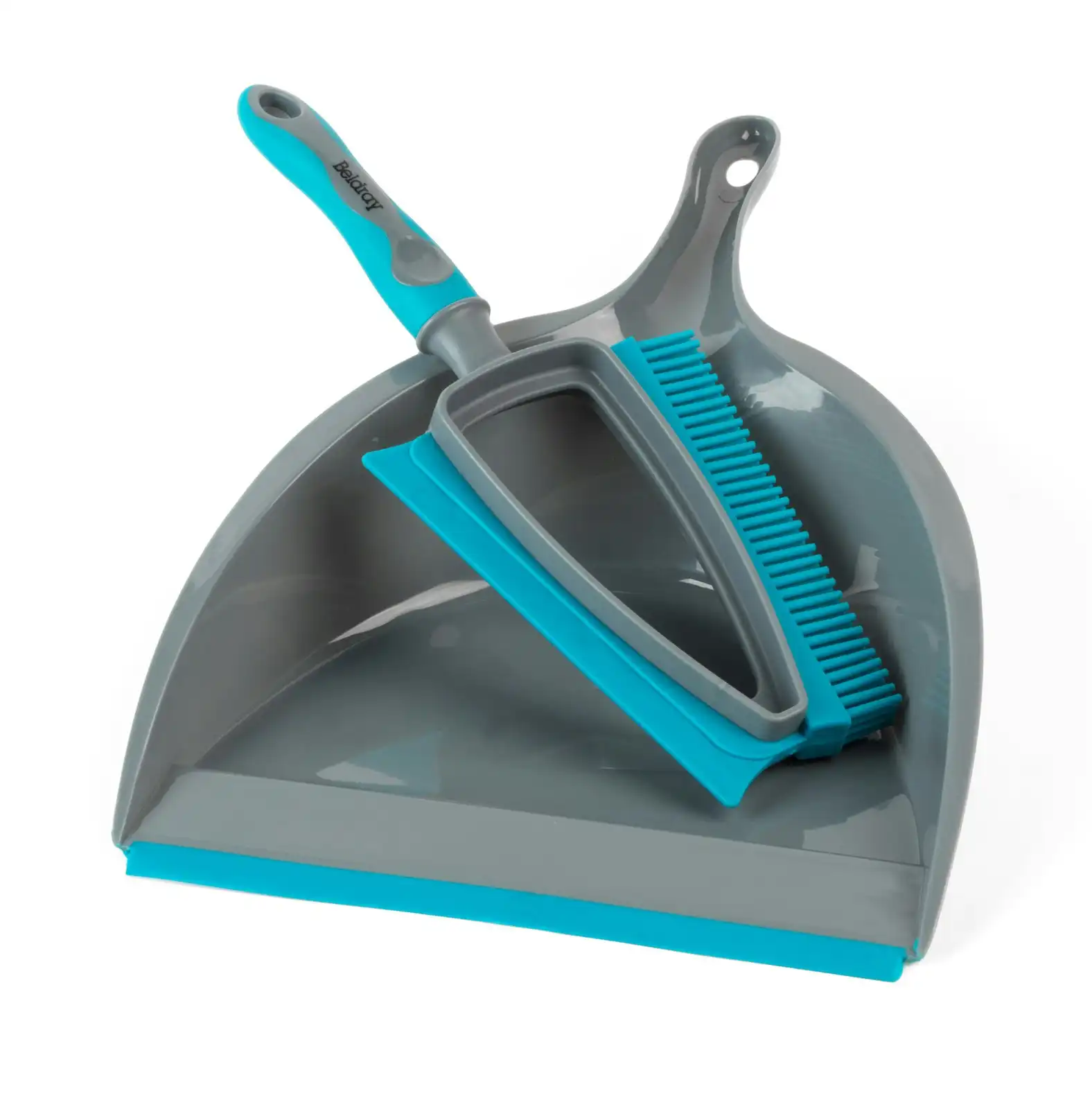 Beldray Pet Plus 2 In 1 Lift/Trap Dual Rubber Head Dustpan & Brush Home Cleaning