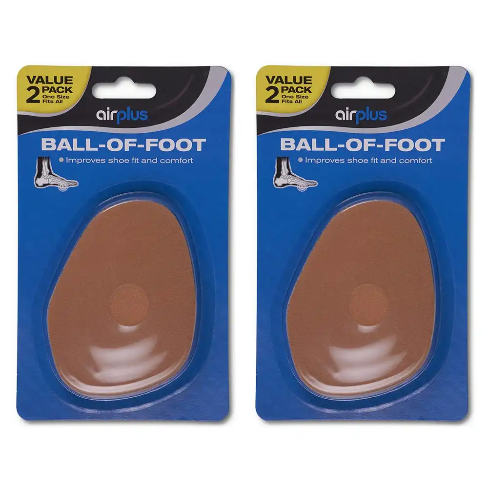 2x Airplus Ball-Of-Foot Foam Cushion Improves Shoes Fit/Comfort One Size