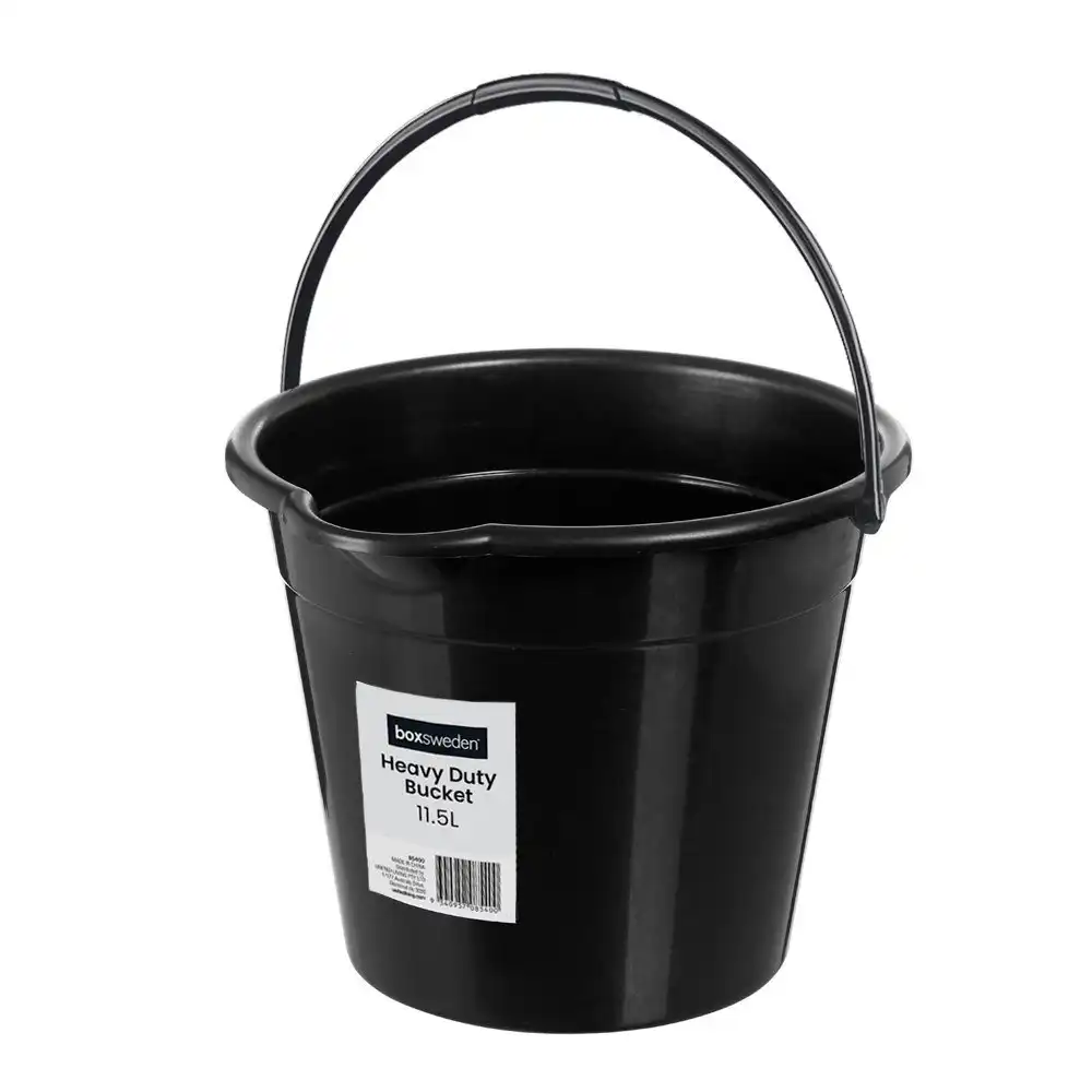 4x Boxsweden Heavy Duty Bucket 11.5L w/Sprout Water Storage Vessel Plastic Asst