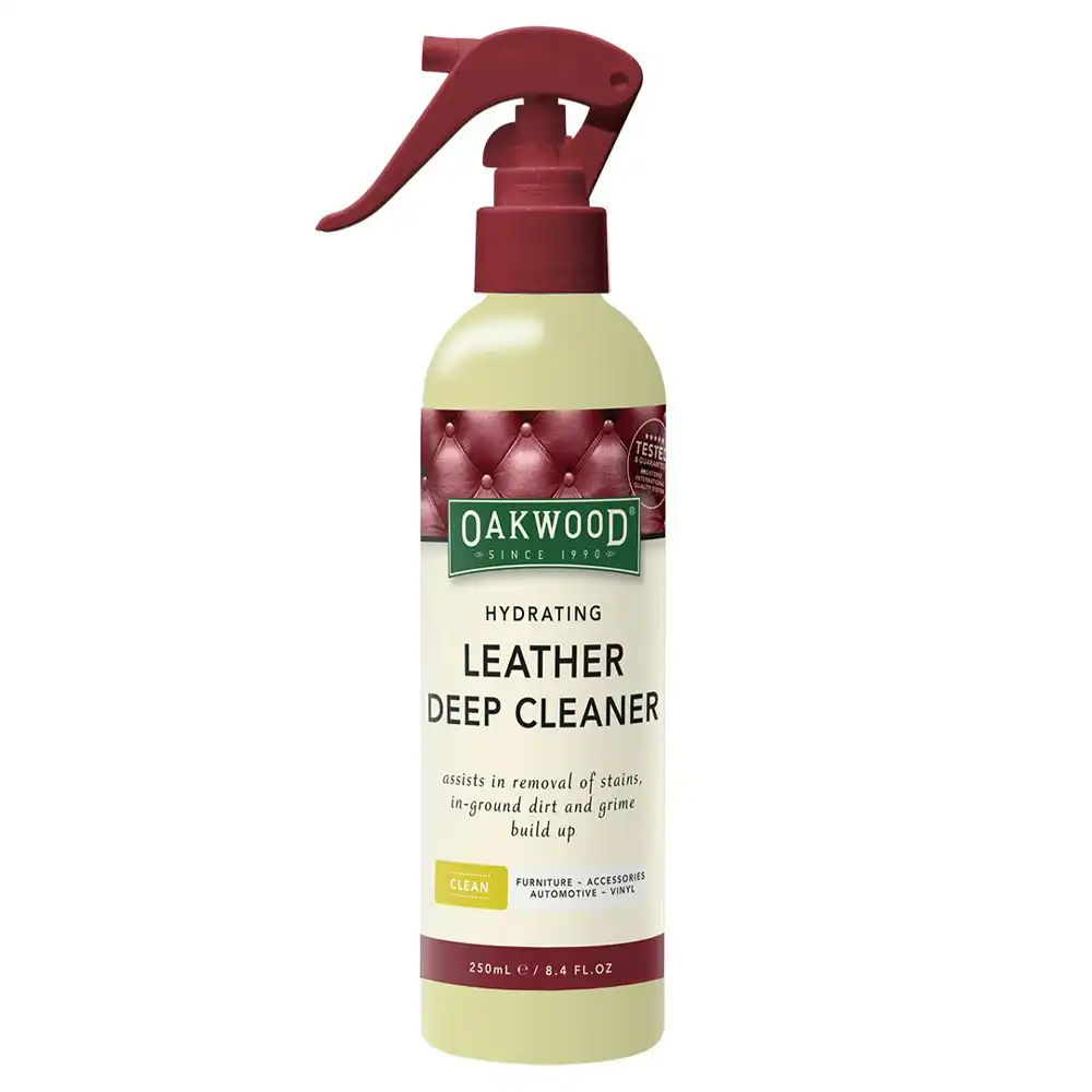 Oakwood 250ml Hydrating Leather Deep Cleaner Spray Furniture Upholstery Care