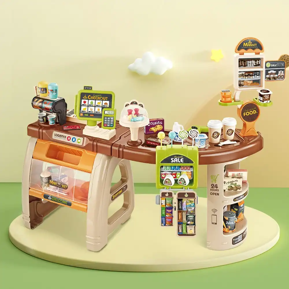 Keezi 52PCS Kids Supermarket Pretend Role Play Shop Toy Set