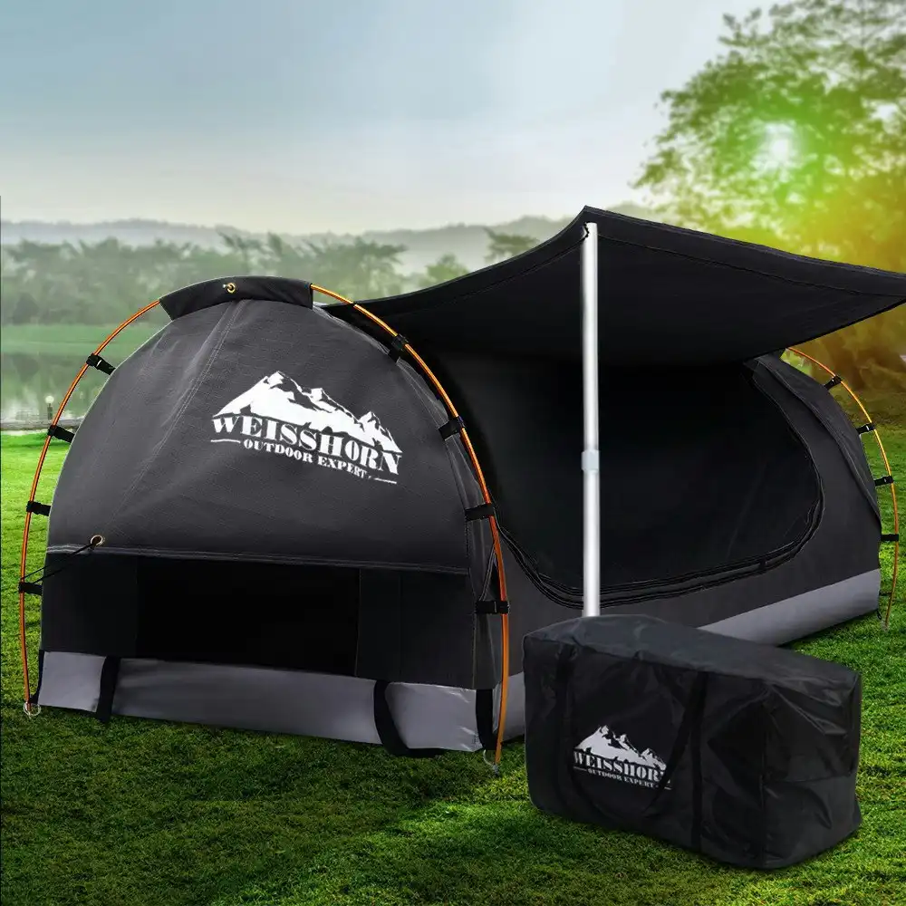 Weisshorn Swag Double Swag Camping Swags Tent Dark Grey