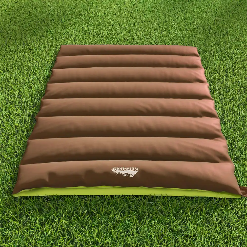 Weisshorn Sleeping Bag Double Thermal Camping Hiking Tent Brown -5Â°C