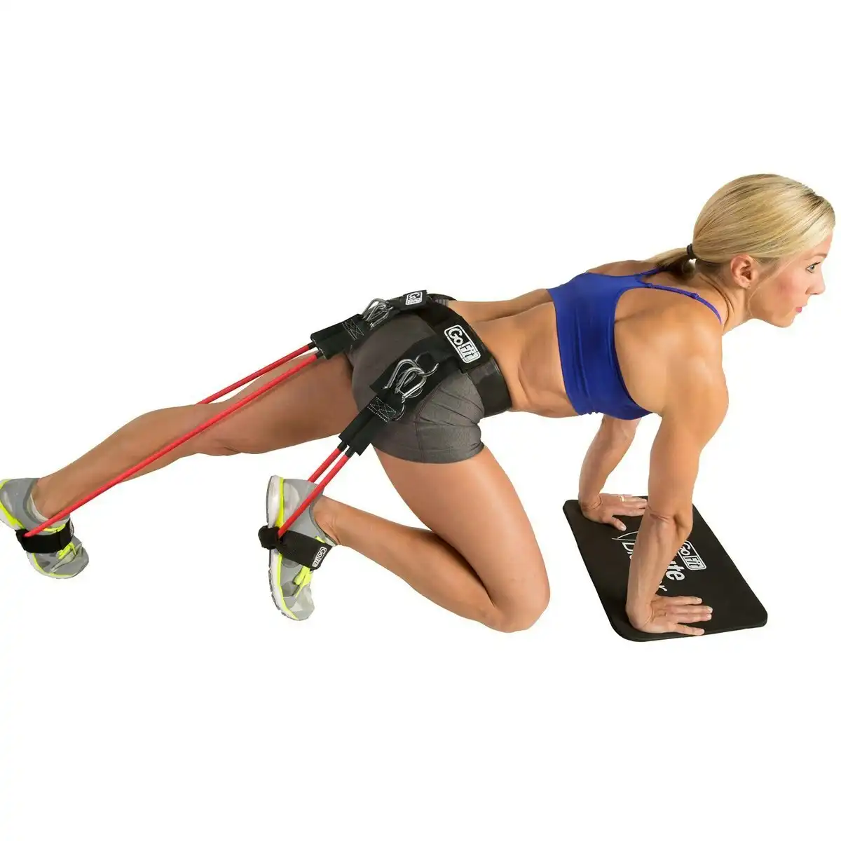 Gofit Glute Blaster Training/Workout Exercise Belt/Resistance Tube Trainer Kit