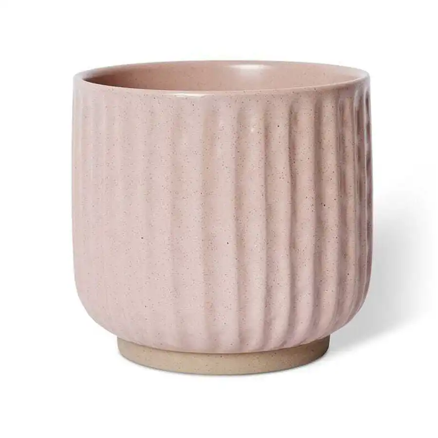 E Style Emery 17cm Ceramic Plant Pot Home Decorative Planter Round Pink