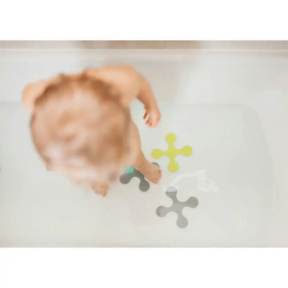 12pc Prince Lionheart Get A Grip On Bathtime Suction Puzzle Bathmats Kids 18m+