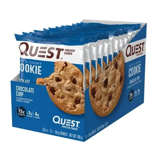 12pc Quest 59g Protein Cookie Healthy Weight Management Snack Chocolate Chip
