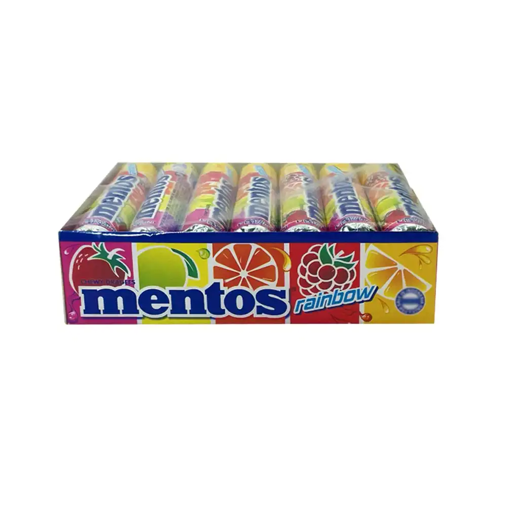 2x14pc Mentos Inner Roll 29g Rainbow Flavour Treat/Sweet/Snack Confectionery