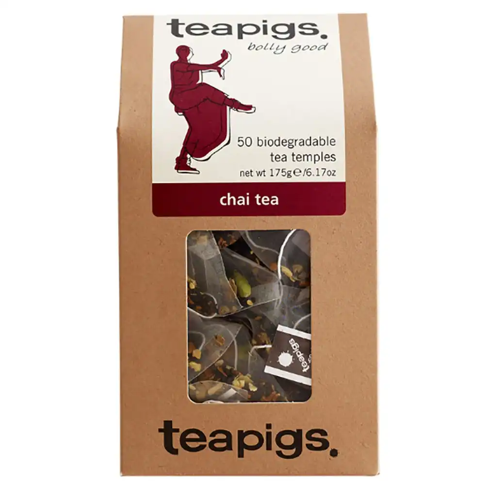 50pc Teapigs Chai Tea Naturally Caffinated Temples/Tea Bags Hot Drink/Beverage