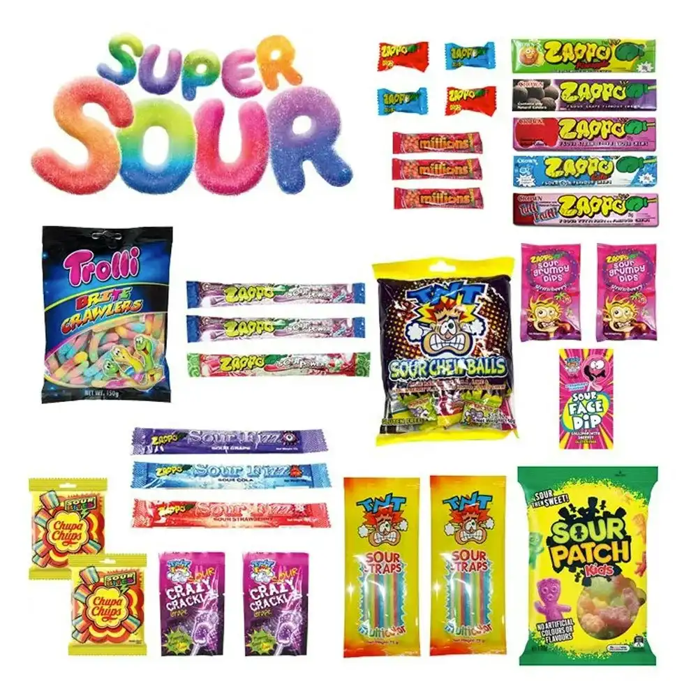 Super Sours TNT/Zappo Kids Candy Confectionery Sour Patch Lolly/Sweets Showbag