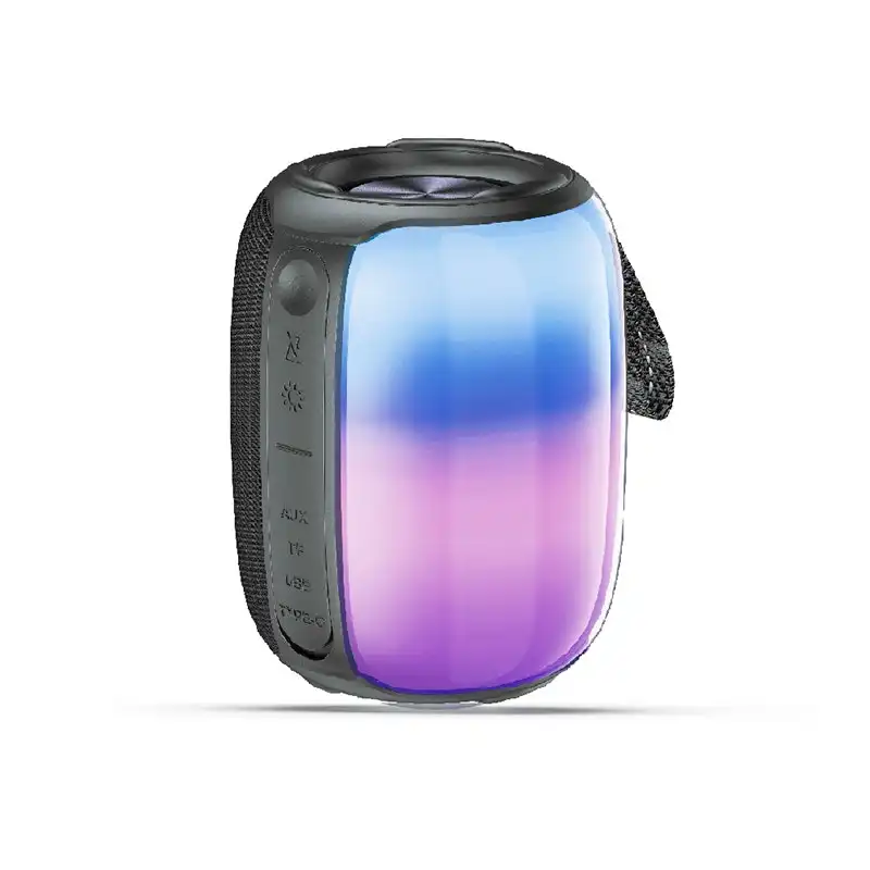 Philex Portable Bluetooth Speaker w/ Dynamic RGB Lighting Effects 1800mAh Black