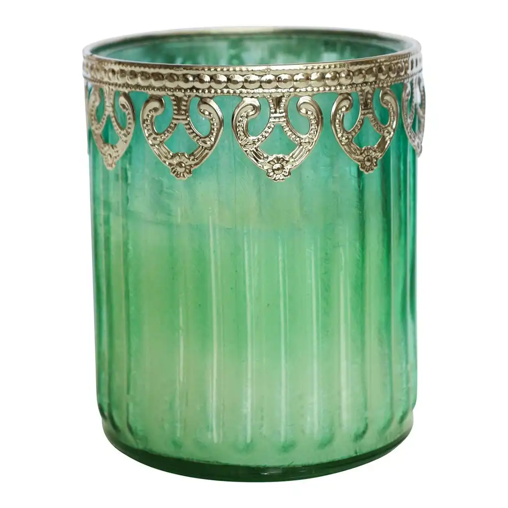Glass/Wax/Metal 11.5cm Scented Tealight Candle Barly Lagoon Home Fragrance Green