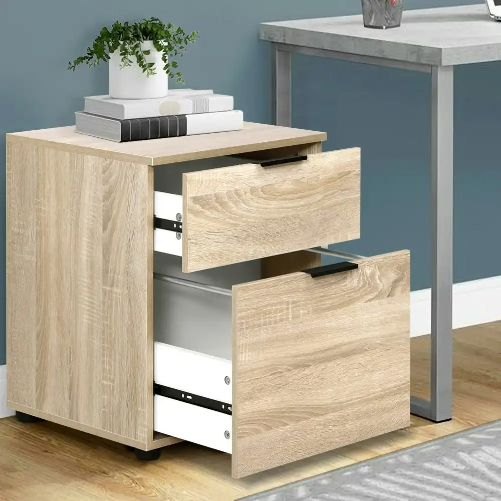 Artiss Filing Cabinet Storage 2 Drawer Wood
