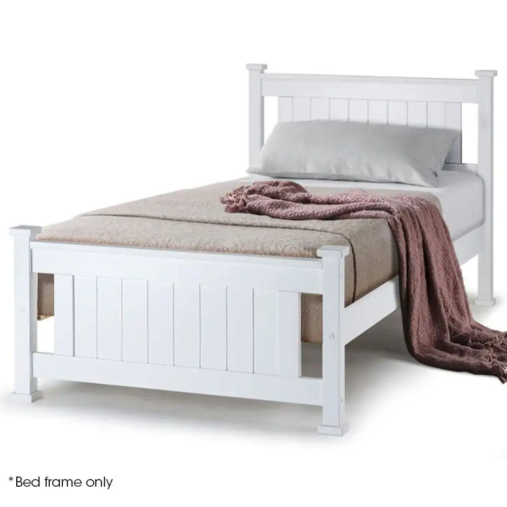 Kingston Slumber Single Wooden Bed Frame, Bedroom Furniture for Kids and Adults