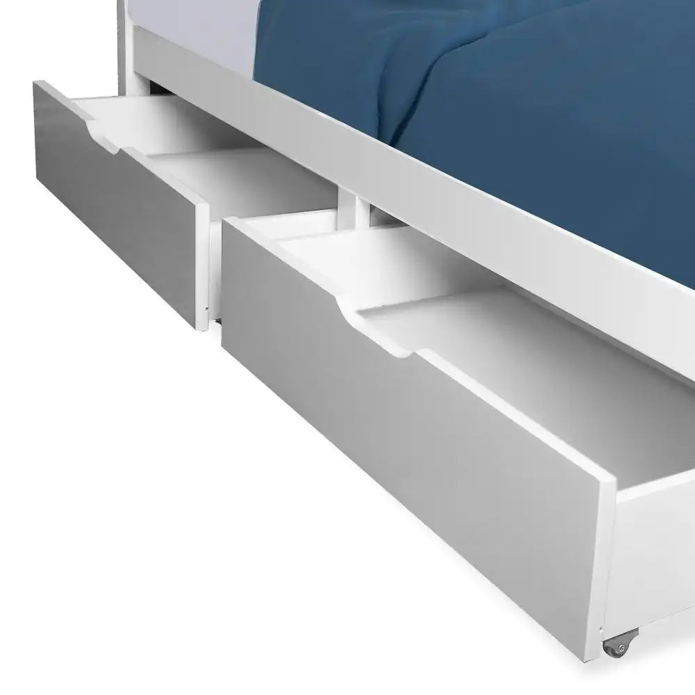 Kingston Slumber Trundle Under Bed Storage Drawers, 2 Pieces, White