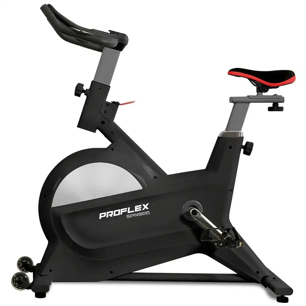 Proflex Magnetic Resistance Spin Exercise Bike, for Home Gym Studio Cardio Fitness, Black