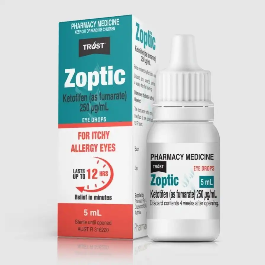 Trust ZOPTIC EYE DROPS 5ML (alternative to Zaditen)