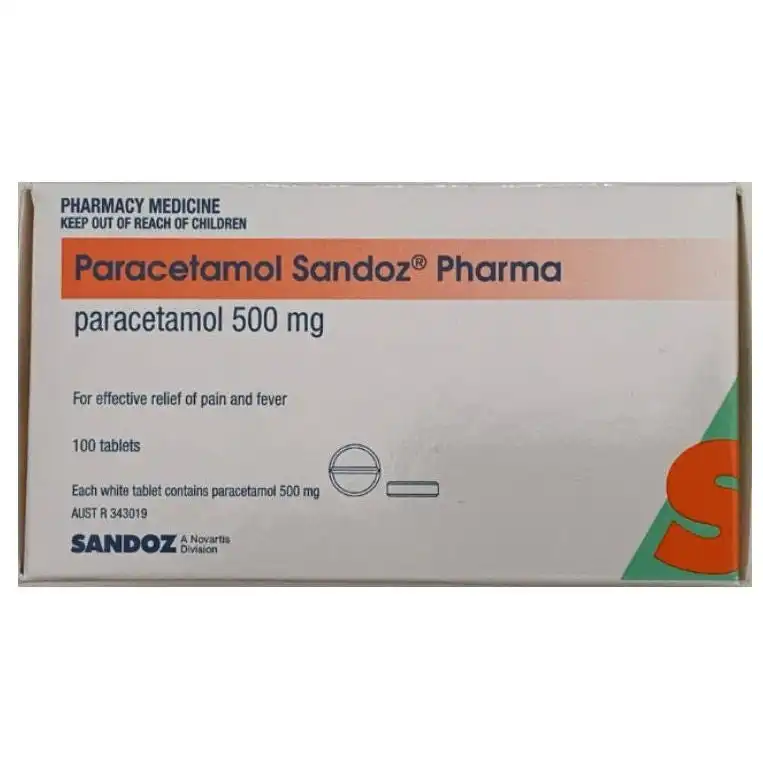 Paracetamol Sandoz 500mg 100tab