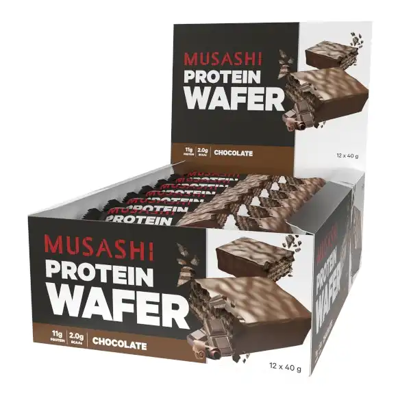 Musashi Protein Wafer Chocolate 40g 12PACK